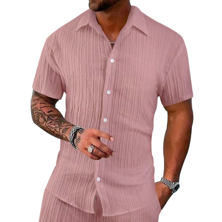Herren Kurzarm-Shirt mit strukturiertem Design Echoarchiv