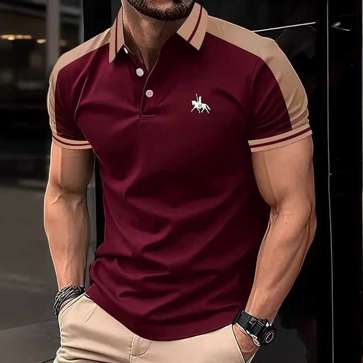 Herren sportliches Polohemd mit modernen Akzenten Echoarchiv