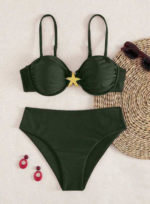 Damen Balconette-Bikini mit dekorativen Sternen Echo Archiv