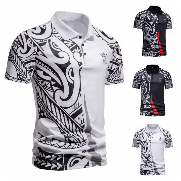 Herren Poloshirt mit modernem grafischen Design und atmungsaktiven Eigenschaften Echoarchiv