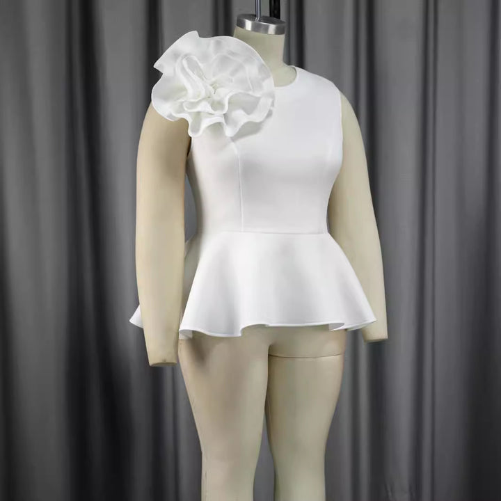 Damen Elegantes Oberteil mit voluminösem Rüschendetail Echo Archiv