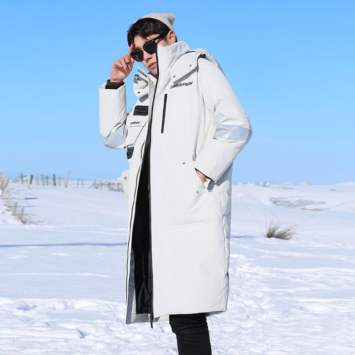 Herren Wärmender wasserdichter Winterparka mit Kapuze und reflektierenden Details Echoarchiv