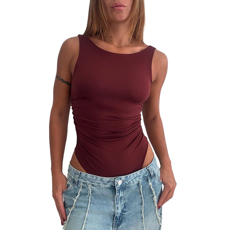 Damen figurbetontes Body mit gerafftem Design Echo Archiv