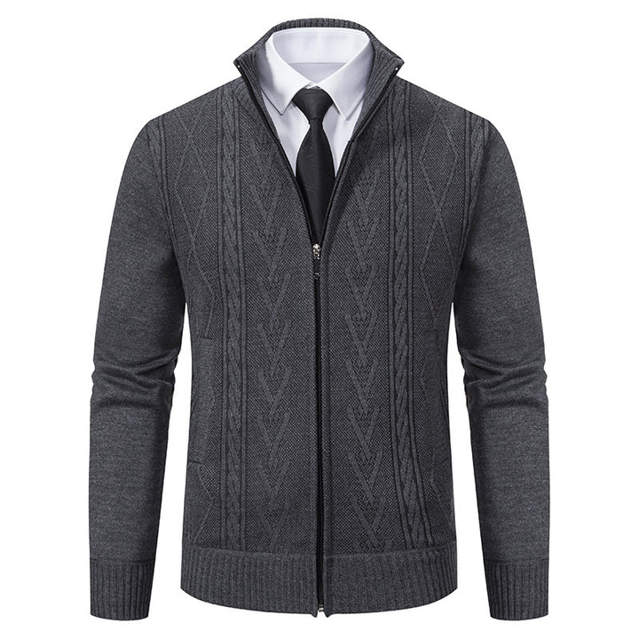 Herren Strickjacke mit strukturierter Webung Echoarchiv