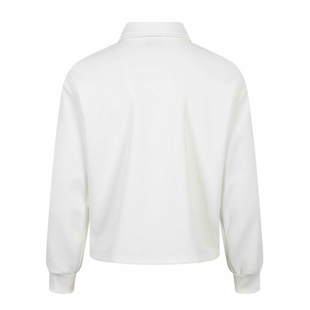 Unisex Langärmeliges Rugby-Poloshirt mit Stickereien und Kentkragen Echoarchiv