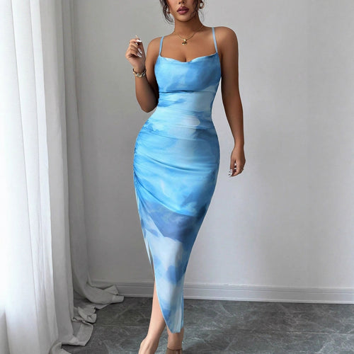 Damen Wickelkleid mit asymmetrischem Schnitt und raffinierten Rüschendetails Echo Archiv