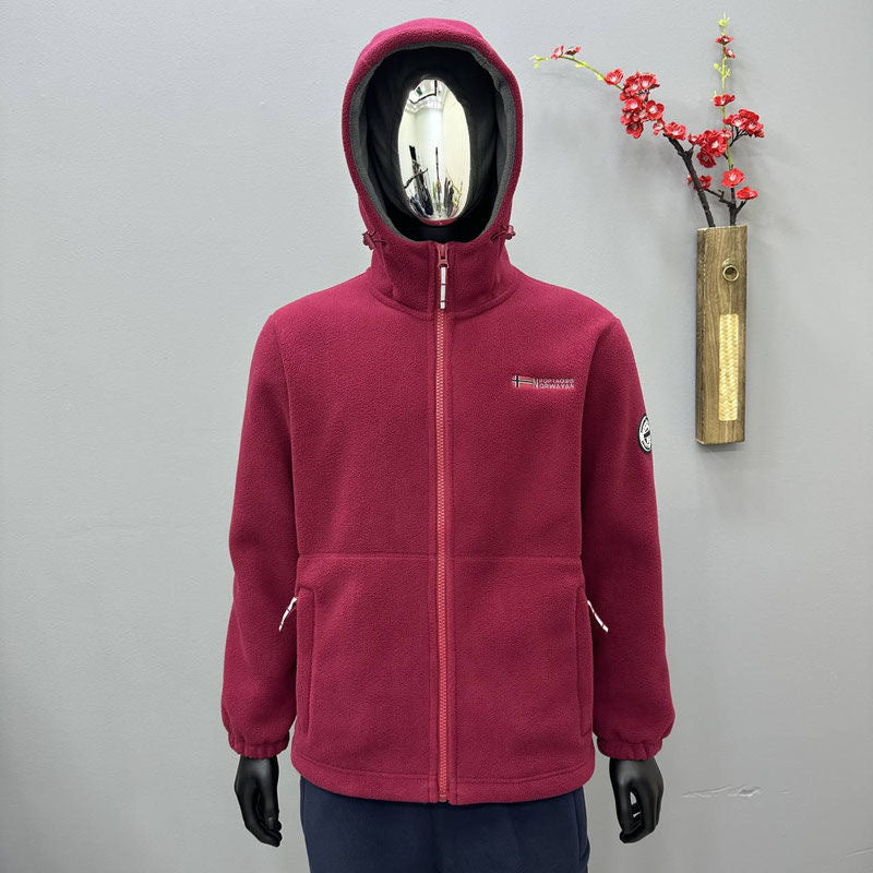 Herren Fleece-Kapuzenjacke mit windabweisender Oberfläche und Reißverschlusstaschen Echo Archiv