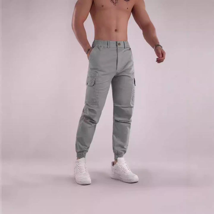Herren Cargo-Hose mit funktionalen Taschen und elastischem Bund Echoarchiv