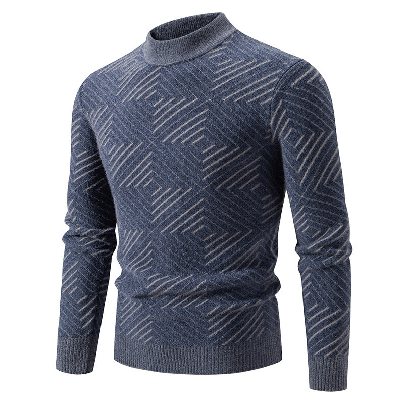 Herren eleganter Pullover mit Strukturmuster Echoarchiv