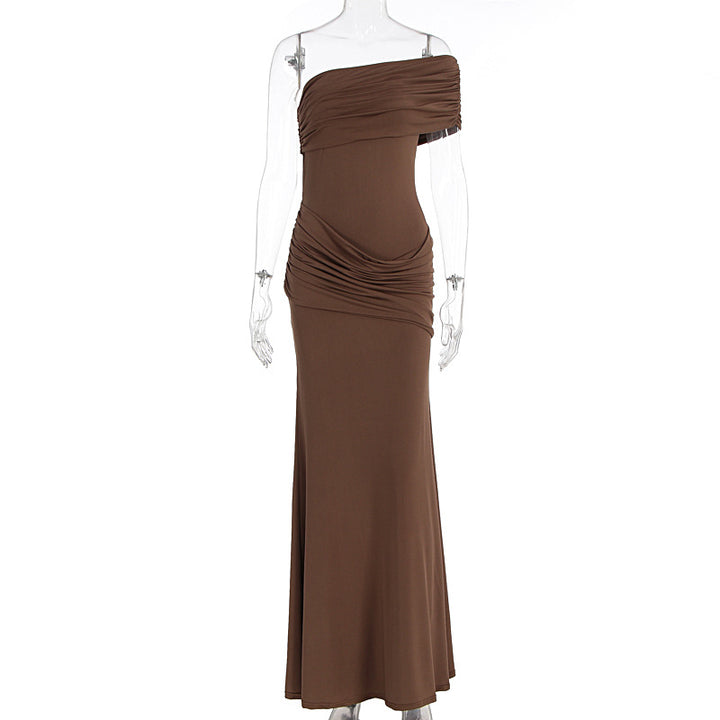 Damen Elegantes Wickelkleid mit asymmetrischem Oberteil und figurbetonendem Saum Echo Archiv