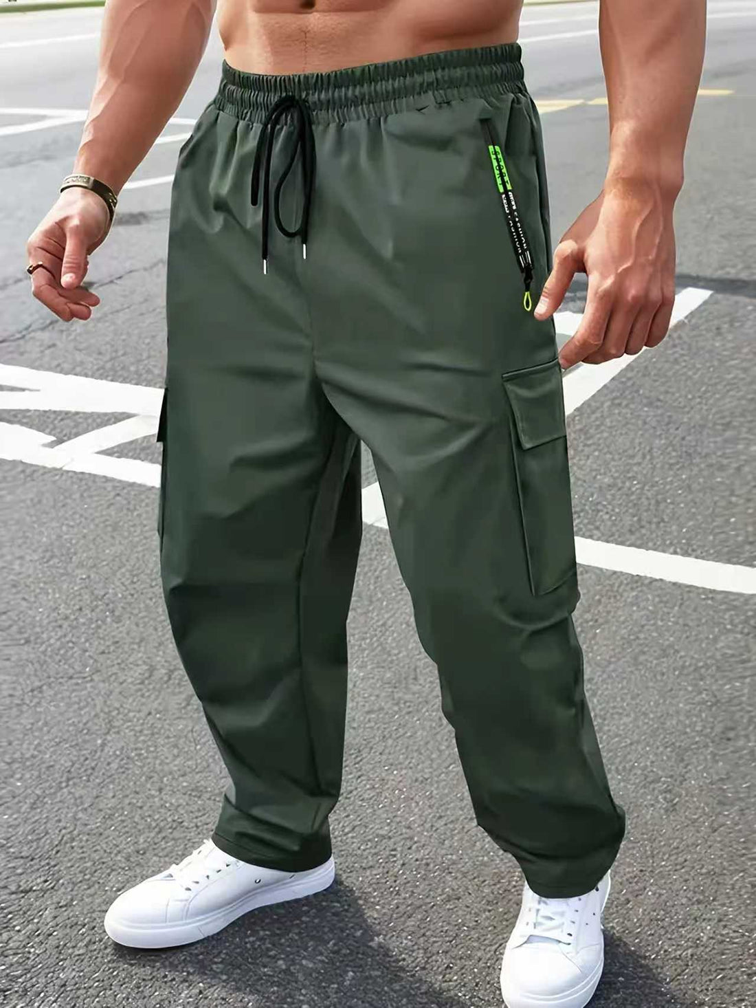 Herren Praktische Cargo-Hose mit verstellbarem Gummizug Echo Archiv