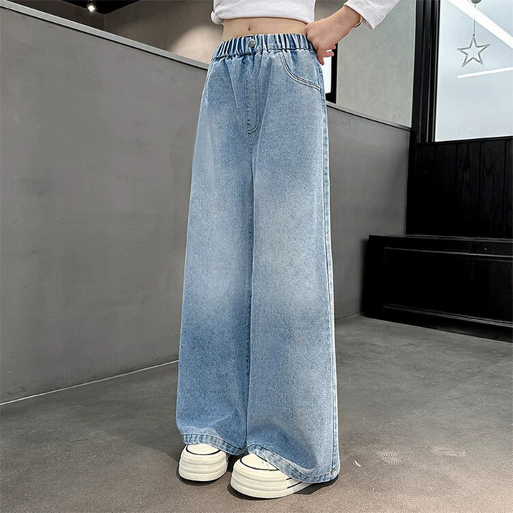 Damen weite Jeans mit elastischem Bund Echo Archiv