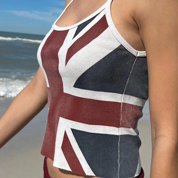 Damen Crop-Top mit Britischem Motiv Echo Archiv
