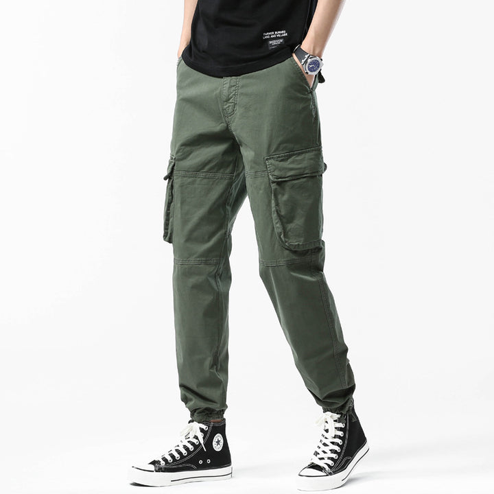 Herren Cargo-Joggerhose mit Kniepasse, elastischem Knöchelsaum und Großvolumigen Klappentaschen Echo Archiv