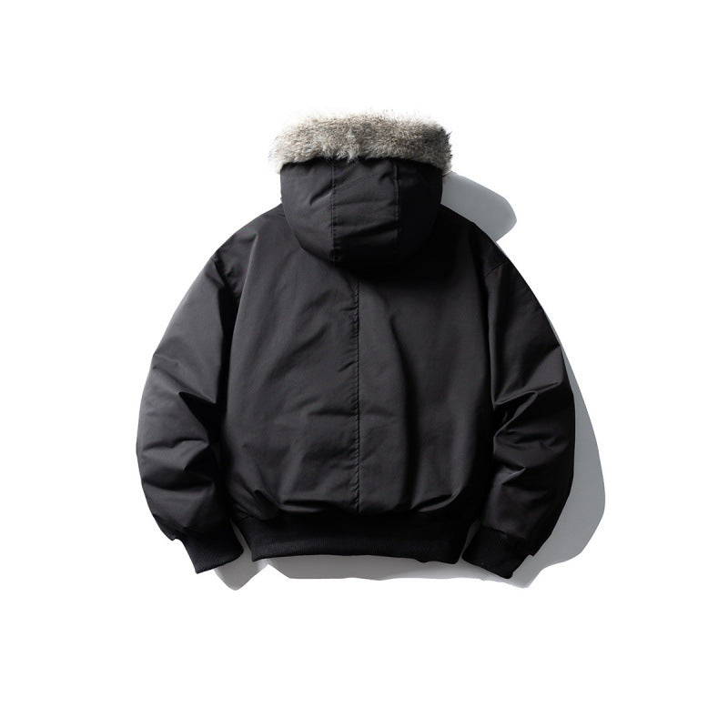 Herren Gefütterte Winterbomberjacke mit Kapuze und Kunstfellbesatz Echo Archiv