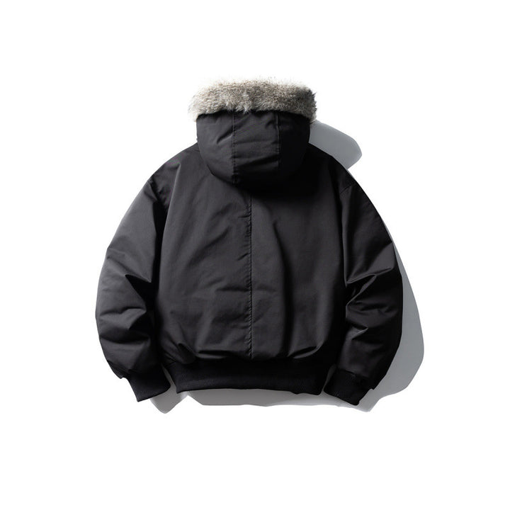 Herren Gefütterte Winterbomberjacke mit Kapuze und Kunstfellbesatz Echo Archiv