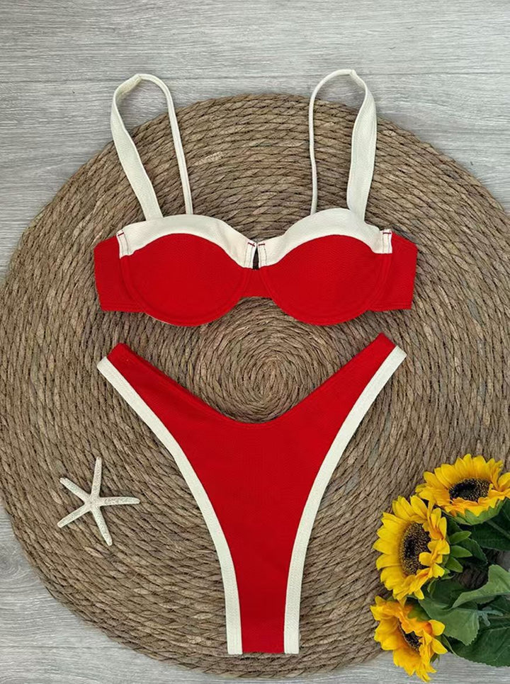 Damen Push-Up-Bikini mit kontrastierenden Akzenten Echo Archiv
