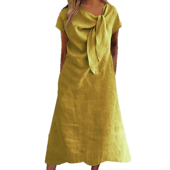 Damen Leinenkleid mit Schleifen-Detail Echo Archiv
