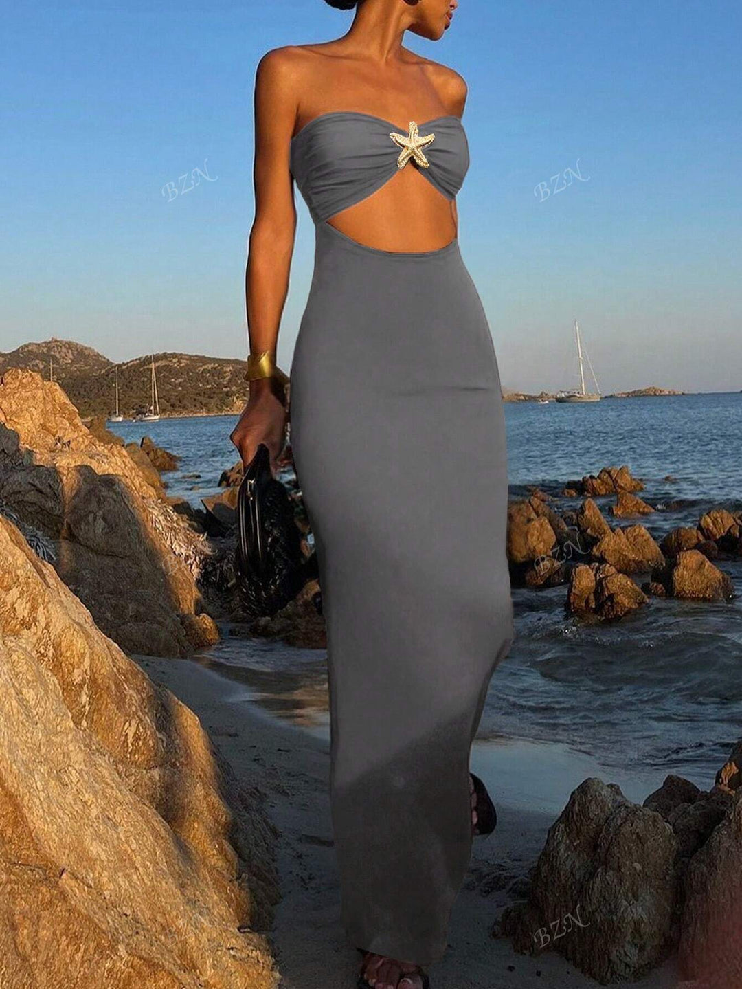 Damen Wickelkleid mit aufregendem Cut-Out und glamourösem Detail Echo Archiv