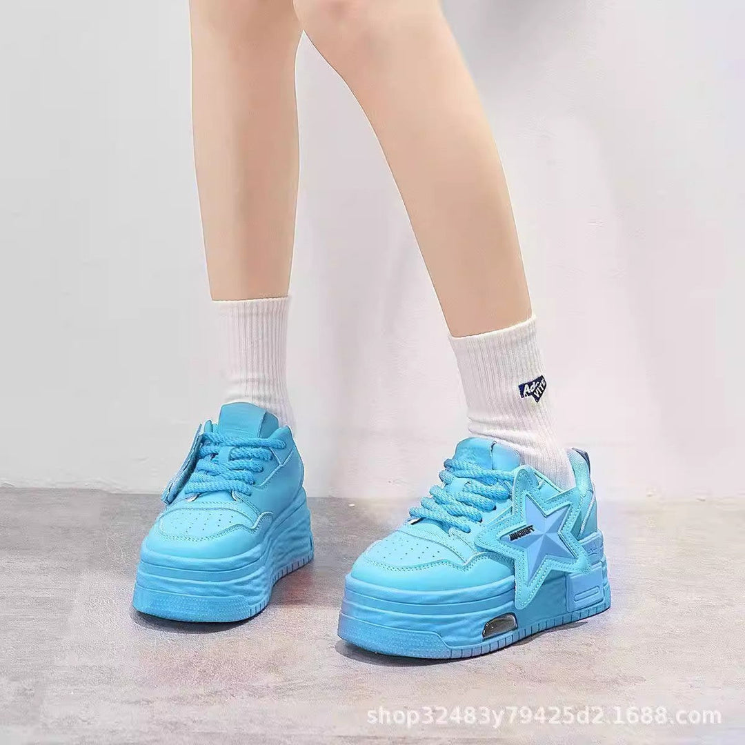 Damen Sportliche Plateau Sneakers mit modischem Sternen-Design Echo Archiv