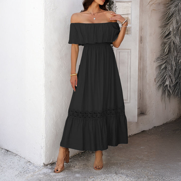 Damen Off-Shoulder Maxikleid mit Rüschendetails Echo Archiv