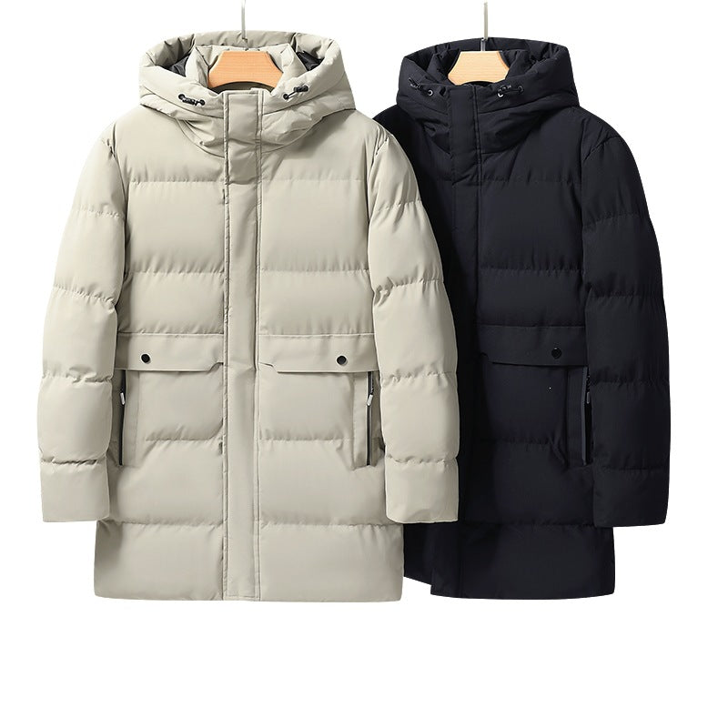 Herren langer gesteppter Winterparka mit Kapuze, wasserabweisender Außenhülle & wärmereflektierendem Innenfutter Echoarchiv
