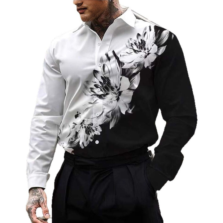 Herren Bluse mit floralem Design Echoarchiv
