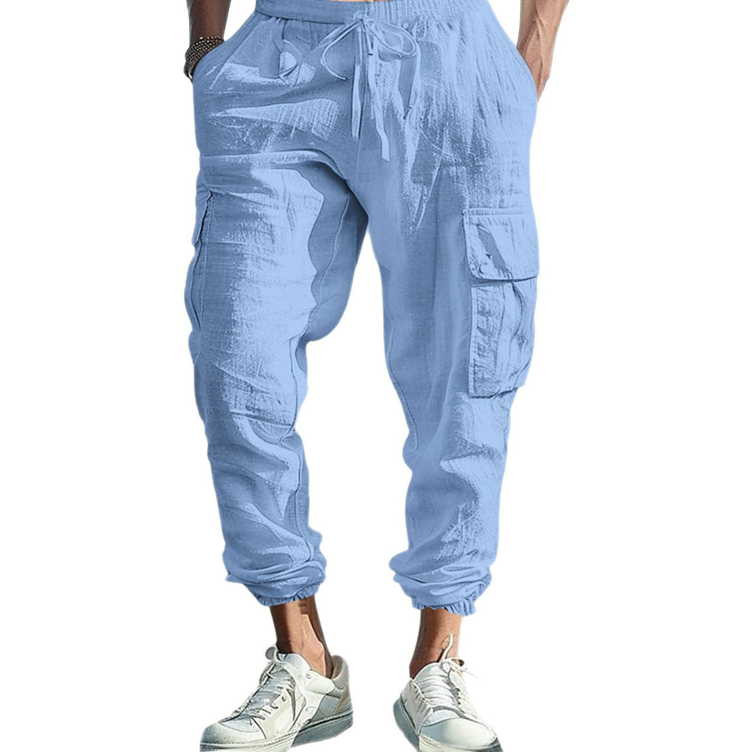 Herren lässige Cargo-Hose mit elastischem Bund und multifunktionalen Taschen Echoarchiv