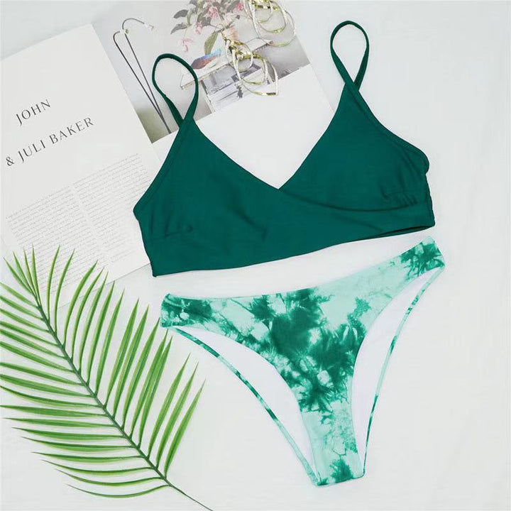 Damen Sportlicher Bikinis mit Kombination aus Wickel-Design Echo Archiv