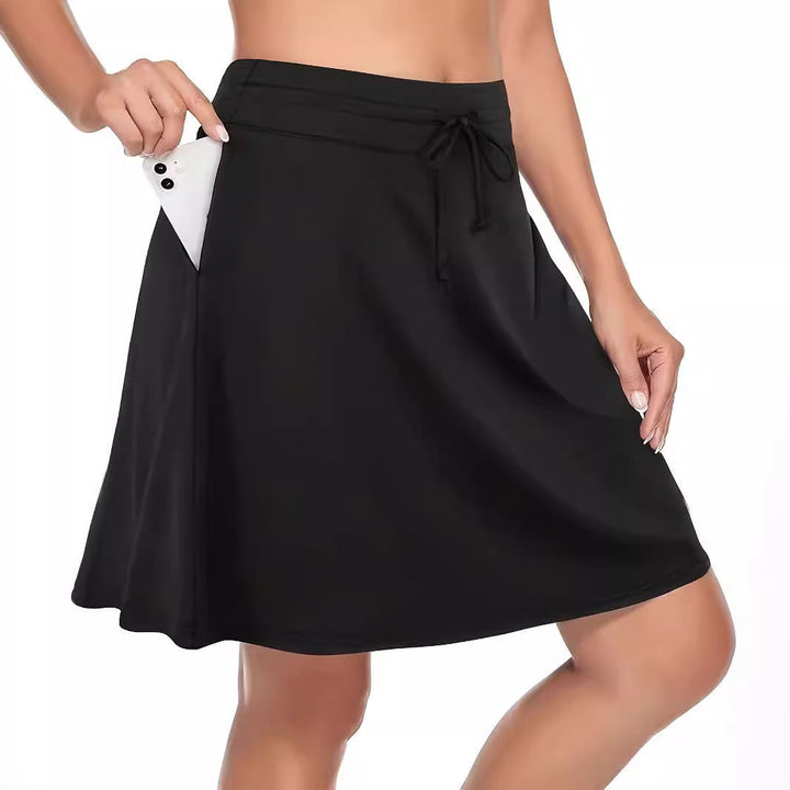 Damen High-Waist Sportrock mit integriertem Shorts und praktischen Taschen Echoarchiv