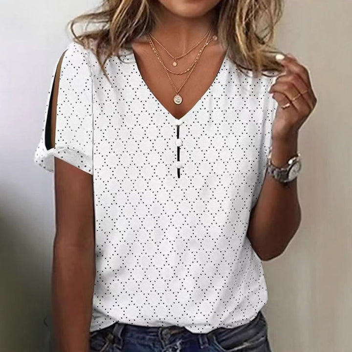 Damen Glitzernde V-Pullover Bluse Echo Archiv