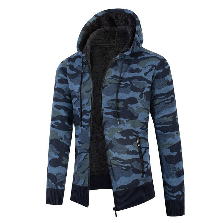 Herren moderne Kapuzenjacke mit Fleece-Futter Echoarchiv