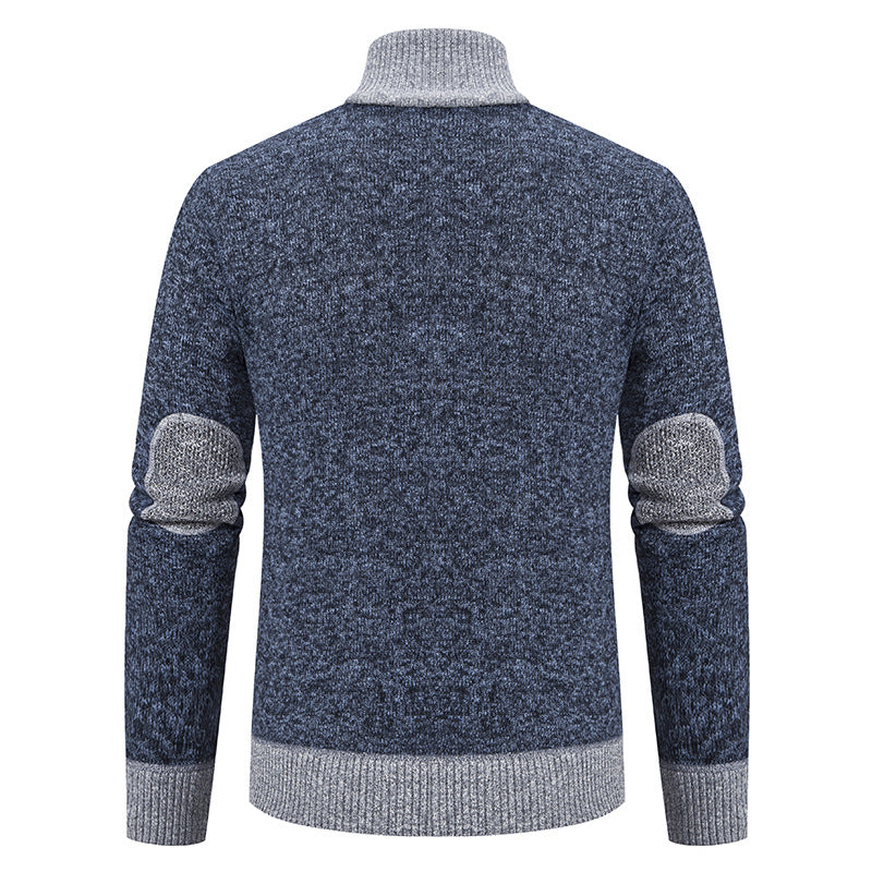Herren Strickjacke mit modernem Zipper und hochwertiger Struktur Echoarchiv