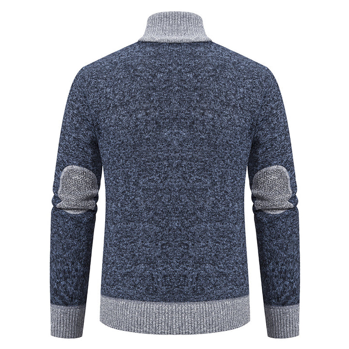 Herren Strickjacke mit modernem Zipper und hochwertiger Struktur Echoarchiv