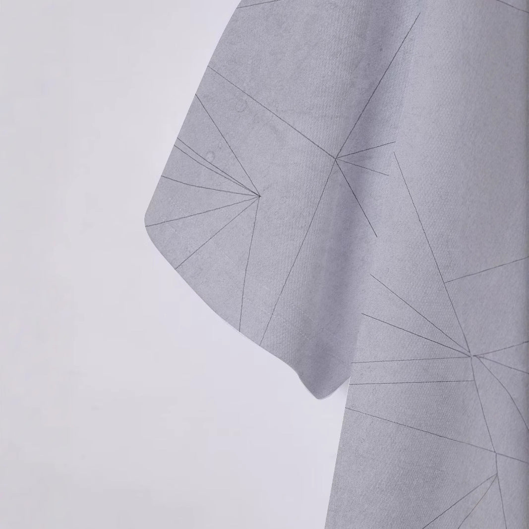 Herren Kurzarm Poloshirt mit modernem geometrischen Muster Echoarchiv