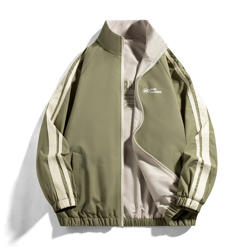 Herren Sportliche Übergangsjacke mit Kontraststreifen Echoarchiv