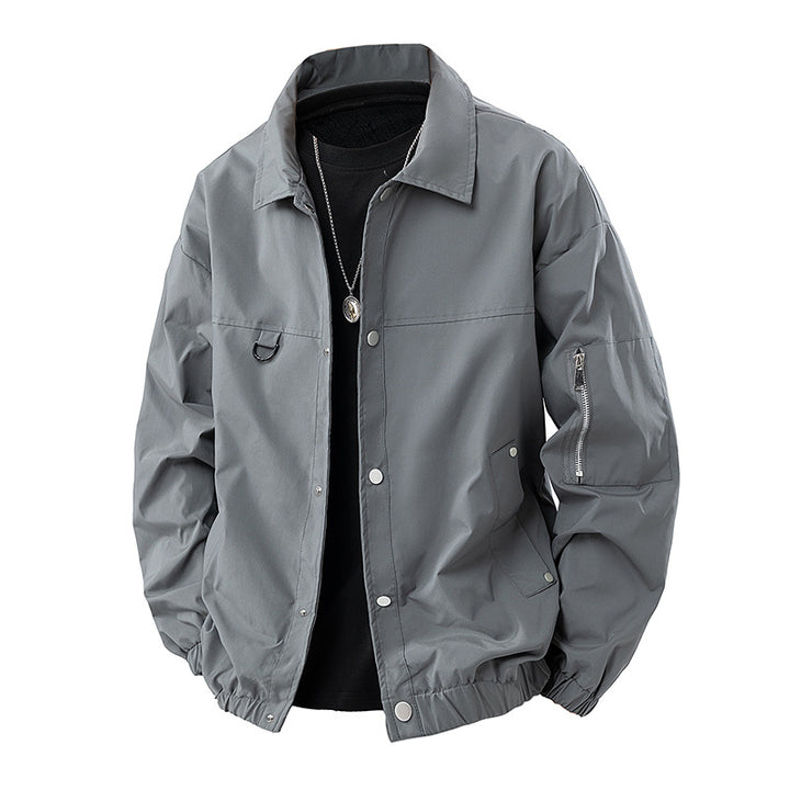 Herren urbaner Freizeitjacke mit hohem Kragen Echoarchiv