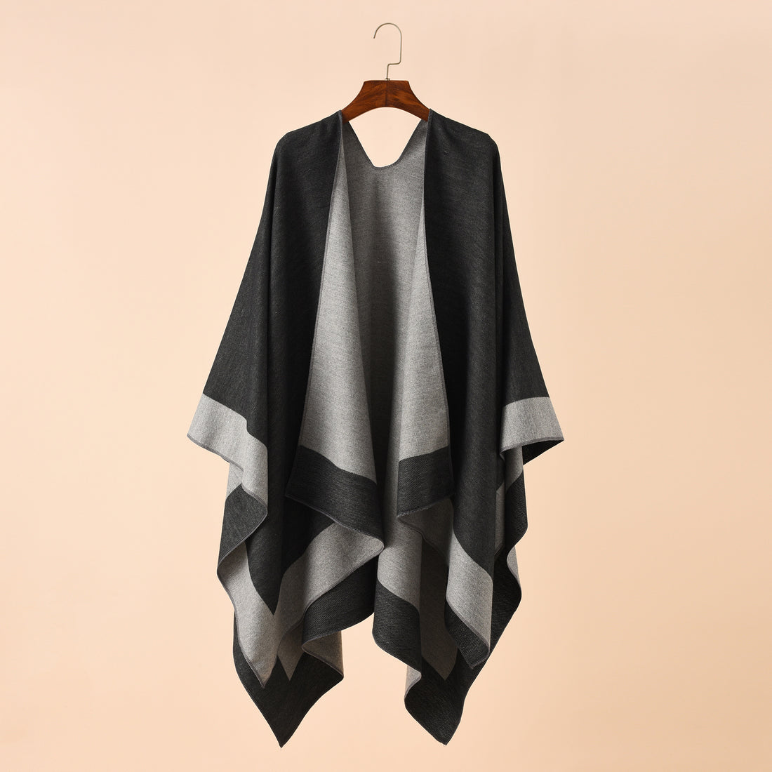 Damen Wendbarer Poncho-Cape aus Kaschmir-Mix mit Oversize-Schnitt – Montévia