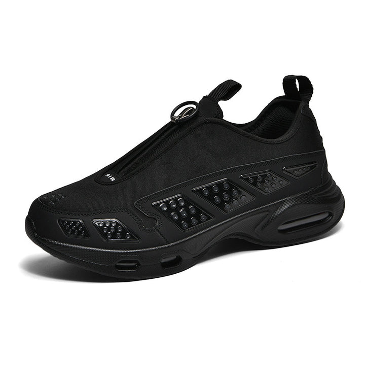 Herren sportlicher Schlupfsneaker mit integrierter Luftkammer, Reißverschlusszug und gedämpfter Profilsohle – Tavélo