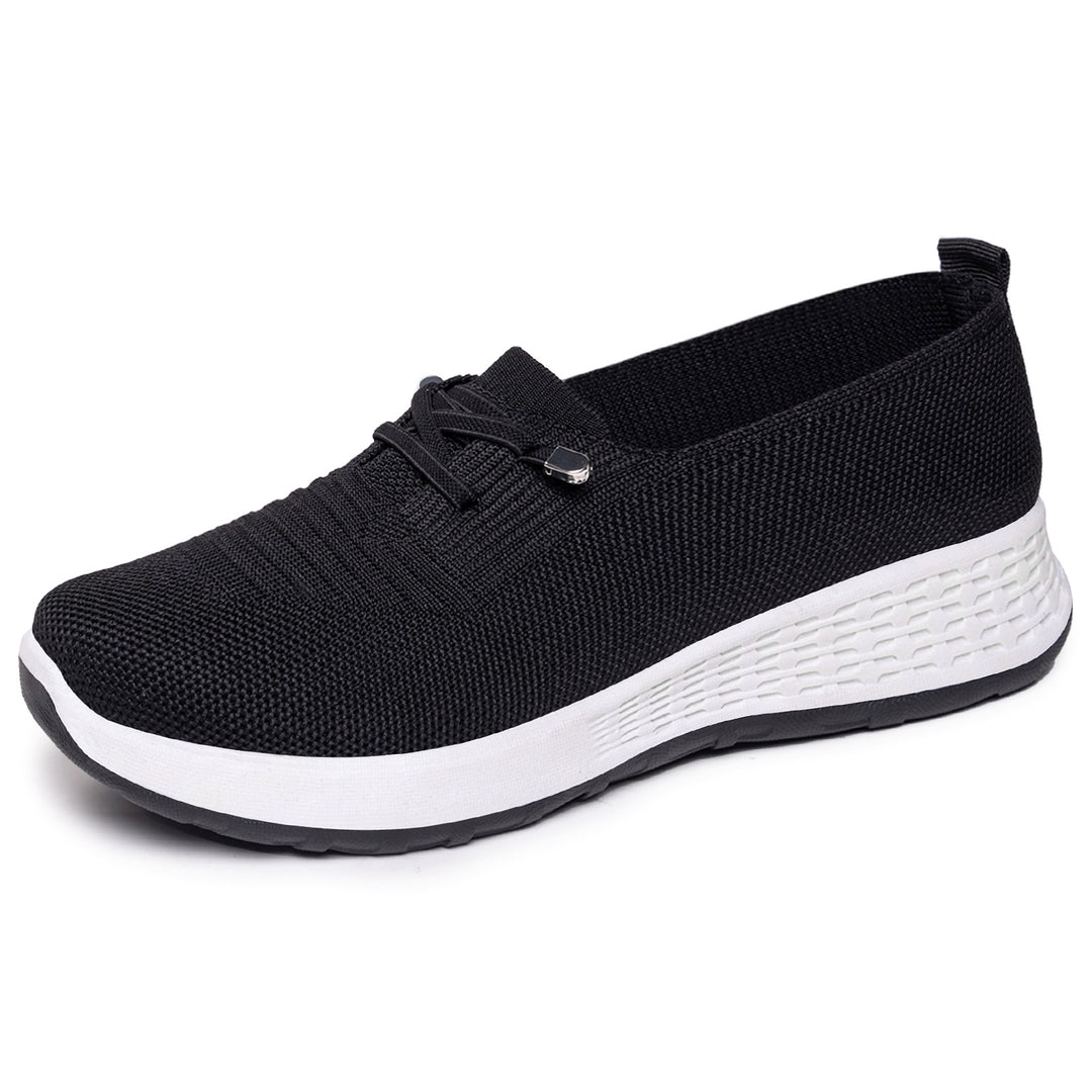 Damen nan leichter gestrickter Slip-On Freizeitschuh mit elastischem Einstieg, dekorativer Zier-Schnürung und dämpfender Leichtprofilsohle Echo Archiv