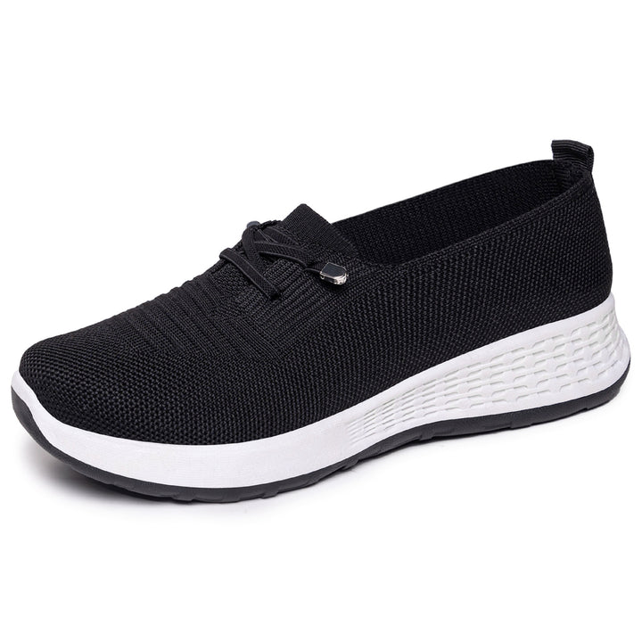 Damen nan leichter gestrickter Slip-On Freizeitschuh mit elastischem Einstieg, dekorativer Zier-Schnürung und dämpfender Leichtprofilsohle Echo Archiv