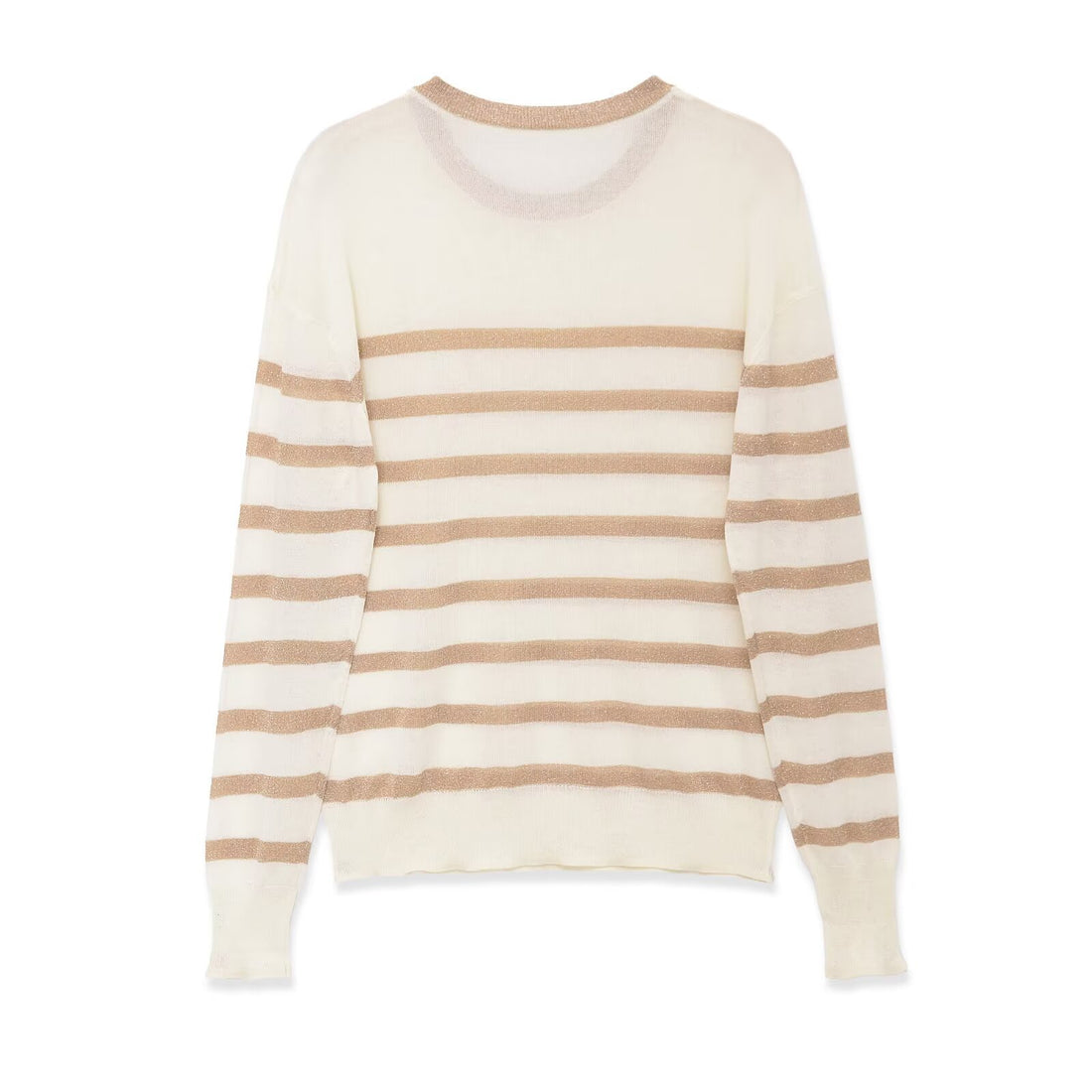 Damen Feinstrickpullover mit Lurex-Streifen und Rundhalsausschnitt Echo Archiv