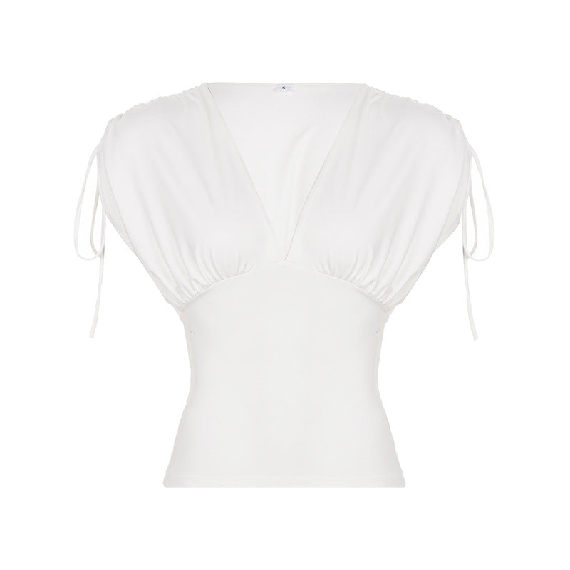 Damen elegantes Oberteil mit raffinierten Rüschendetails und verstellbaren Trägern Echo Archiv