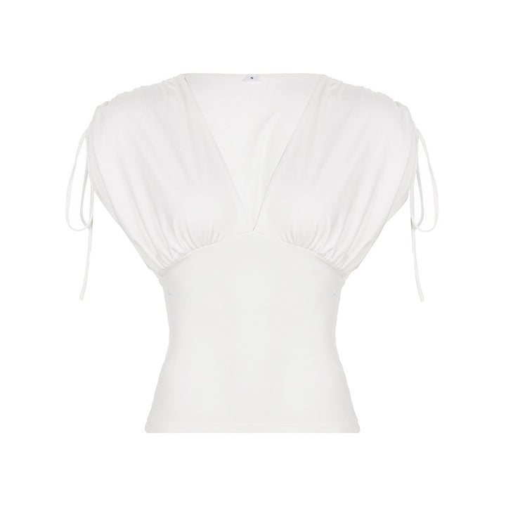 Damen elegantes Oberteil mit raffinierten Rüschendetails und verstellbaren Trägern Echo Archiv