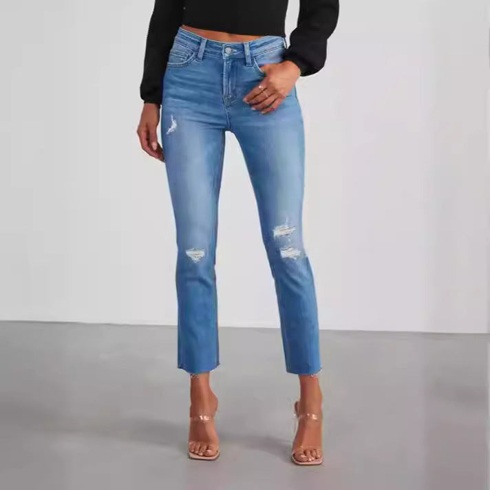 Damen zeitlose Jeans im modernen Schnitt mit cropped Bein Echo Archiv
