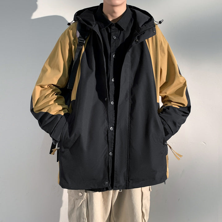 Herren zweilagige Softshell-Overlayerjacke mit Kapuze, wind- und wasserabweisender Membran und verstellbarem Saum Echo Archiv