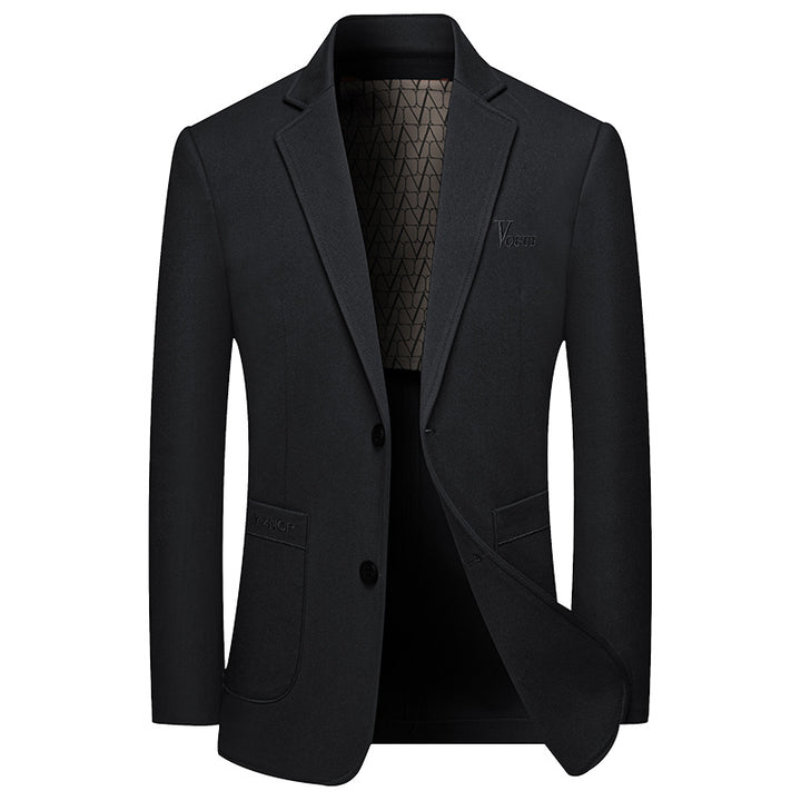 Herren Modernes Einreihiges City-Blazer mit aufgesetzten Taschen und leichter Halbfütterung – Tianoro