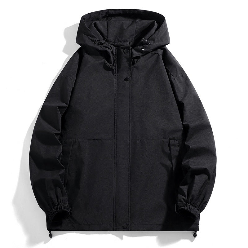 Herren Wasserabweisende Übergangsjacke mit verstellbarer Kapuze und praktischen Taschen Echoarchiv