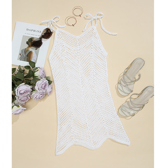 Damen Häkel-Strandkleid mit verstellbaren Trägern und dekorativem Netzdesign Echo Archiv