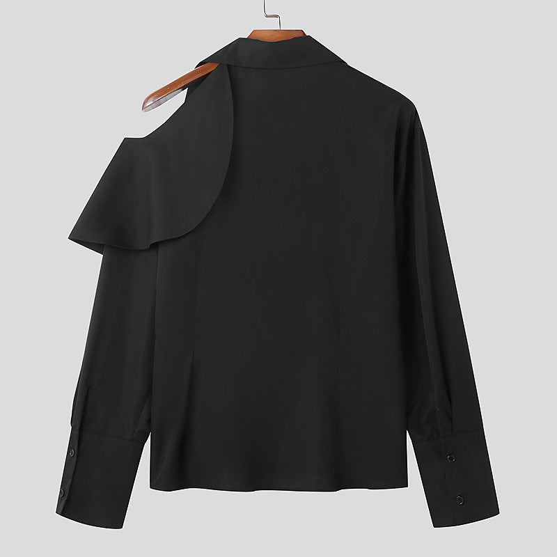 Damen Modische Bluse mit asymmetrischem Kragen und hochwertiger Verarbeitung Echoarchiv